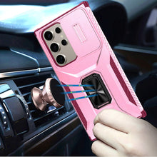 For Samsung S25 Ultra Case Complete Protection Magnetic Stand + Tempered Glass