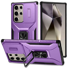 For Samsung S25 Ultra Case Complete Protection Magnetic Stand + Tempered Glass