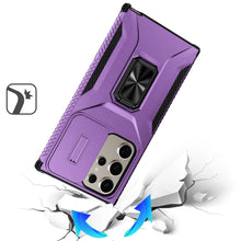 For Samsung S25 Ultra Case Complete Protection Magnetic Stand + Tempered Glass