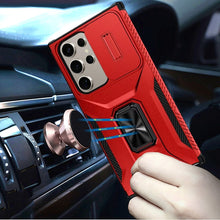 For Samsung S25 Ultra Case Complete Protection Magnetic Stand + Tempered Glass