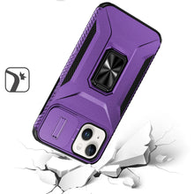 For iPhone 13/14 Case Complete Rugged Protection Magnetic Stand + Tempered Glass
