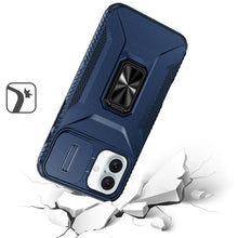 For iPhone 16 6.1inch Case Complete Protection Magnetic Stand + Tempered Glass