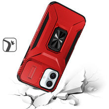 For iPhone 16 6.1inch Case Complete Protection Magnetic Stand + Tempered Glass