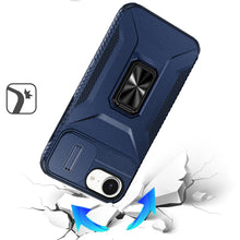 For iPhone 16e Case Complete Rugged Protection Magnetic Stand + Tempered Glass