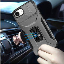 For iPhone 16e Case Complete Rugged Protection Magnetic Stand + Tempered Glass