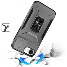 For iPhone 16e Case Complete Rugged Protection Magnetic Stand + Tempered Glass