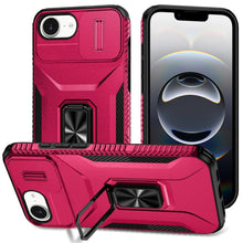 For iPhone 16e Case Complete Rugged Protection Magnetic Stand + Tempered Glass
