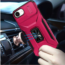 For iPhone 16e Case Complete Rugged Protection Magnetic Stand + Tempered Glass