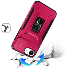 For iPhone 16e Case Complete Rugged Protection Magnetic Stand + Tempered Glass