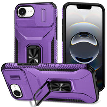 For iPhone 16e Case Complete Rugged Protection Magnetic Stand + Tempered Glass