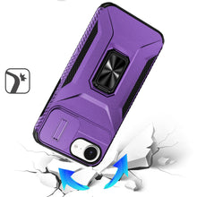 For iPhone 16e Case Complete Rugged Protection Magnetic Stand + Tempered Glass