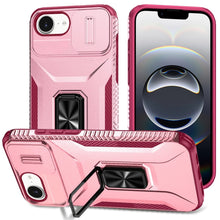 For iPhone 16e Case Complete Rugged Protection Magnetic Stand + Tempered Glass