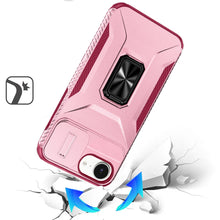 For iPhone 16e Case Complete Rugged Protection Magnetic Stand + Tempered Glass