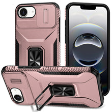 For iPhone 16e Case Complete Rugged Protection Magnetic Stand + Tempered Glass