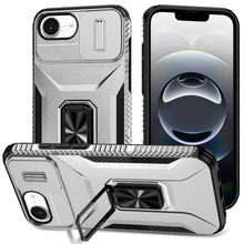 For iPhone 16e Case Complete Rugged Protection Magnetic Stand + Tempered Glass