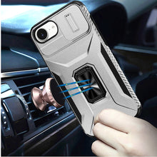 For iPhone 16e Case Complete Rugged Protection Magnetic Stand + Tempered Glass
