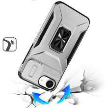 For iPhone 16e Case Complete Rugged Protection Magnetic Stand + Tempered Glass
