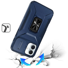 For iPhone 17 Case Full Coverage Metal Stand and Lens Cover + Tempered Glass