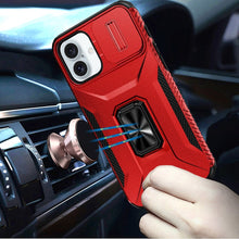 For iPhone 17 Case Full Coverage Metal Stand and Lens Cover + Tempered Glass