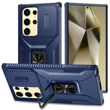 For Samsung S23 Ultra Case Rugged Side Grip Metal Stand and Sliding Lens Cover