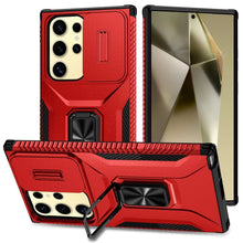 For Samsung S23 Ultra Case Rugged Side Grip Metal Stand and Sliding Lens Cover