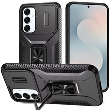 For Samsung S25 FE Case Full Coverage Metal Stand Lens Cover + Tempered Glass