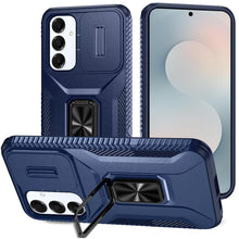 For Samsung S25 FE Case Full Coverage Metal Stand Lens Cover + Tempered Glass