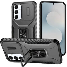 For Samsung S25 FE Case Full Coverage Metal Stand Lens Cover + Tempered Glass