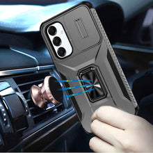 For Samsung S25 FE Case Full Coverage Metal Stand Lens Cover + Tempered Glass