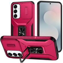 For Samsung S25 FE Case Full Coverage Metal Stand Lens Cover + Tempered Glass