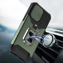 For iPhone 15 Case Multi-Use Magnetic RingStand Lens Cover + 2 Tempered Glass