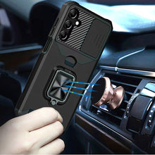 For Samsung A16 5G Case Multi-Use Card Slot Ring Stand Cover + Tempered Glass