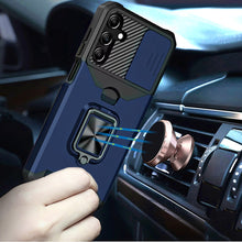 For Samsung A16 5G Case Multi-Use Card Slot Ring Stand Cover + Tempered Glass