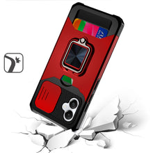 For Samsung Galaxy A06 Case Multi-Use Card Magnetic RingStand Camera Lens Cover