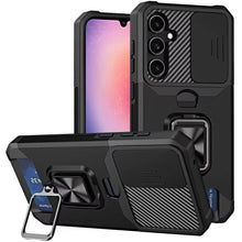 For Samsung A26 5G Case Multi-Use Card Slot Ring Stand Cover + Tempered Glass
