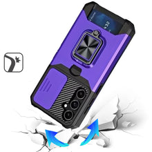 For Samsung A26 5G Case Multi-Use Card Slot Ring Stand Cover + Tempered Glass