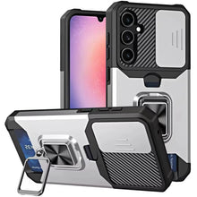 For Samsung A26 5G Case Multi-Use Card Slot Ring Stand Cover + Tempered Glass