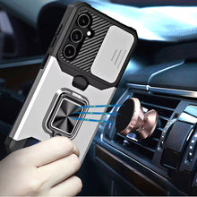 For Samsung A26 5G Case Multi-Use Card Slot Ring Stand Cover + Tempered Glass