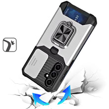 For Samsung A26 5G Case Multi-Use Card Slot Ring Stand Cover + Tempered Glass