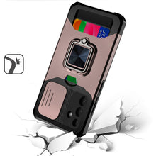 For Samsung A36/A56 Case Multi-Use Card Slot Ring Stand Cover + Tempered Glass