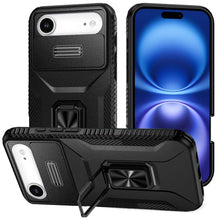 For iPhone Air Case Multi-Use Card Holder Stand with Lens Cover + Tempered Glass