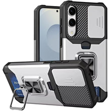 For Samsung S25 Edge Case Multi-Use Magnetic RingStand Cover + Tempered Glass