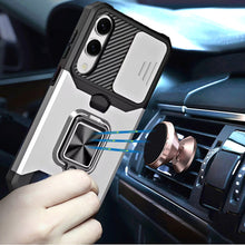 For Samsung S25 Edge Case Multi-Use Magnetic RingStand Cover + Tempered Glass