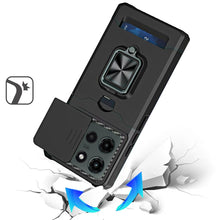 For Motorola Edge 2025 Case Multi-Use Card Magnetic RingStand Camera Lens Cover