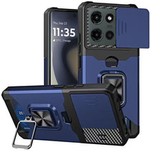 For Motorola Edge 2025 Case Multi-Use Card Magnetic RingStand Camera Lens Cover