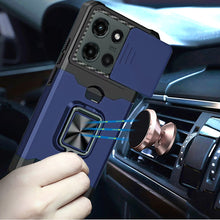 For Motorola Edge 2025 Case Multi-Use Card Magnetic RingStand Camera Lens Cover