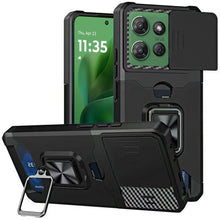 For Moto G Power 2025 Case Multi-Use Magnetic Ring Stand Cover + Tempered Glass