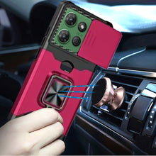 For Moto G Power 2025 Case Multi-Use Magnetic Ring Stand Cover + Tempered Glass