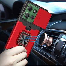 For Moto G Power 2025 Case Multi-Use Magnetic Ring Stand Cover + Tempered Glass