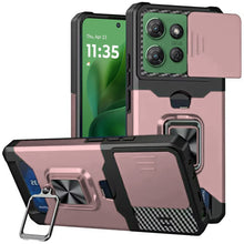 For Moto G Power 2025 Case Multi-Use Magnetic Ring Stand Cover + Tempered Glass